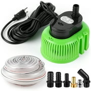 DSstyles Pool Cover Pump, Energy Efficient 850 GPH Submersible Pump with 25 Ft Cord, ABS, Green